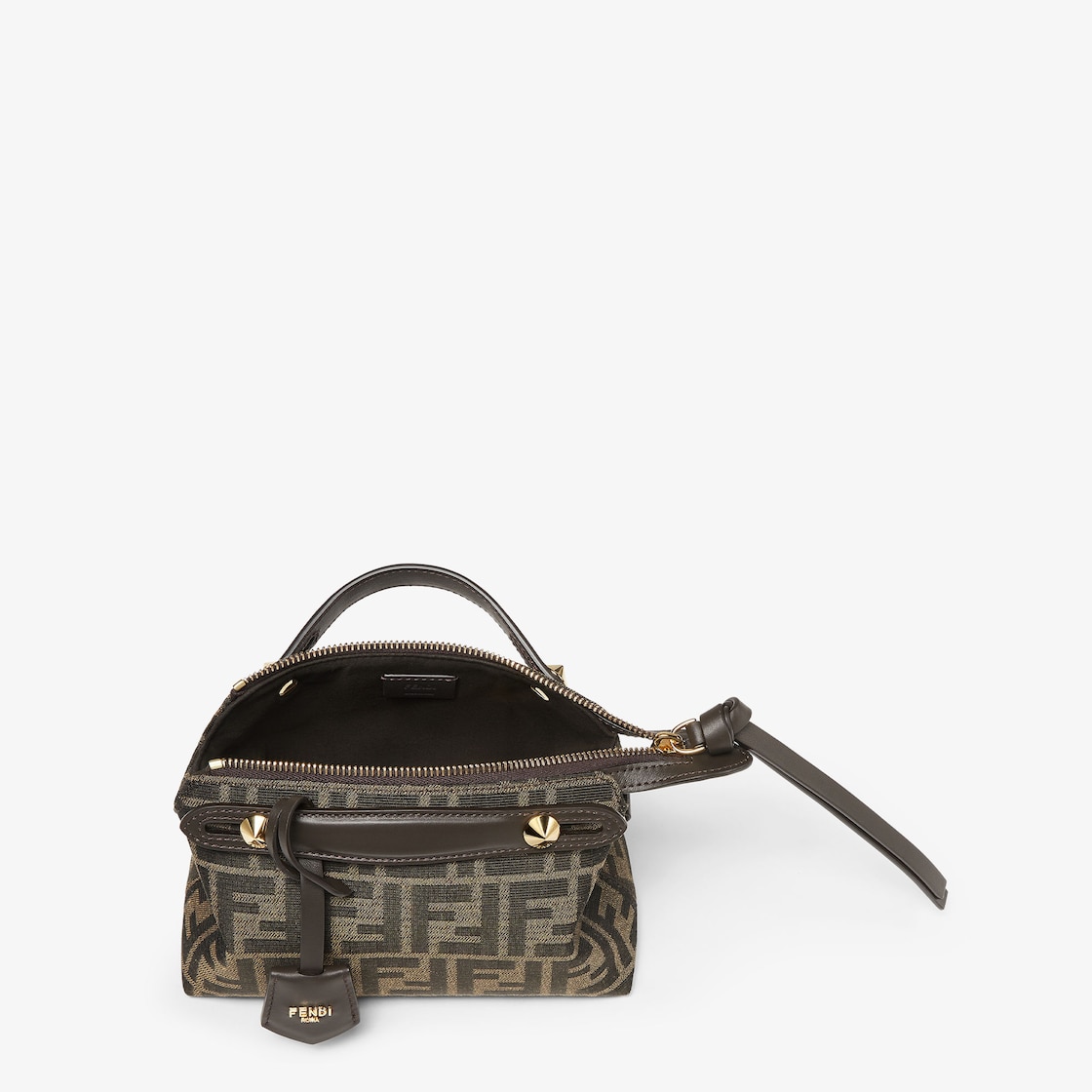 FENDI By The Way Soft Mini Brown FF jacquard fabric mini bag - Image 3